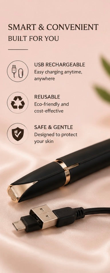 Painless Face Razor – LED Eyebrow & Peach Fuzz Remover
